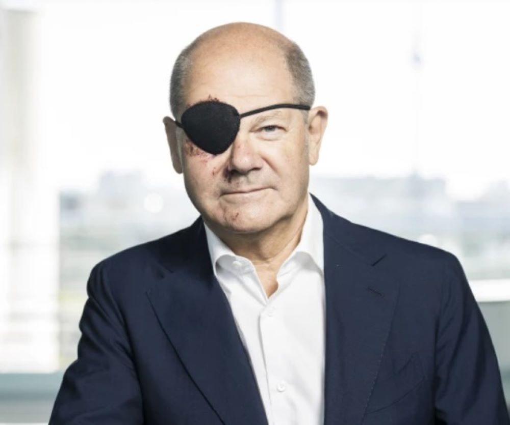 Bundeskanzler Scholz twittert Bild nach seinem Jogging-Unfall