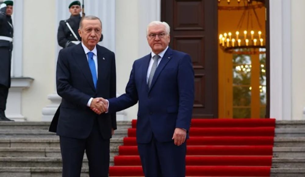 Türkischer Präsident Erdogan im Schloss Bellevue eingetroffen