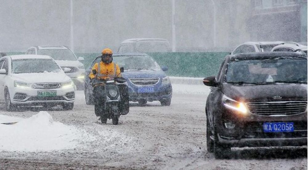 Heftiger Wintereinbruch in China