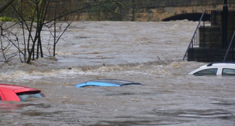 Schwere Hochwasserkatastrophe im schwäbischen Landkreis Augsburg